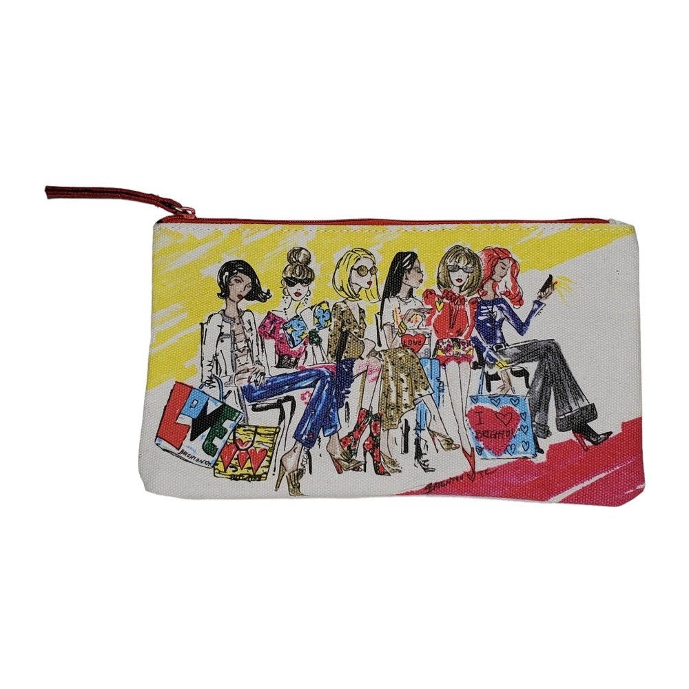 BRIGHTON Fashionista Love 2018 Canvas Cosmetic Makeup Zipper Bag Case Pouch